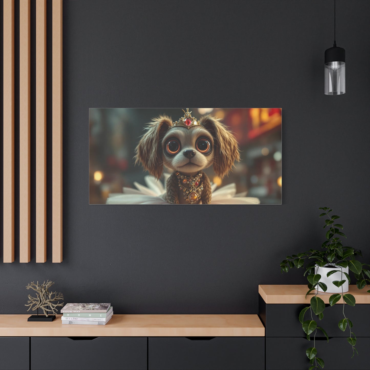 Cute Dog in White Tutu Art