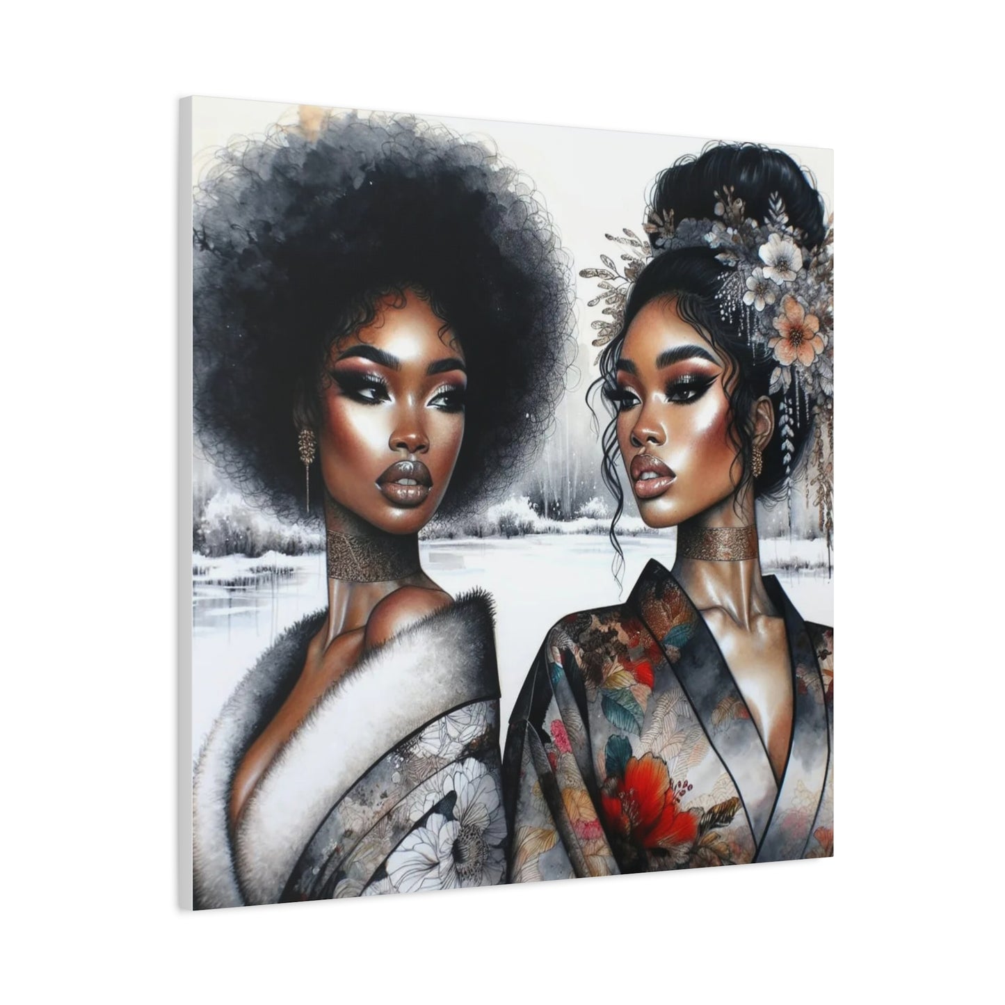 Beautiful Black Woman Canvas Art