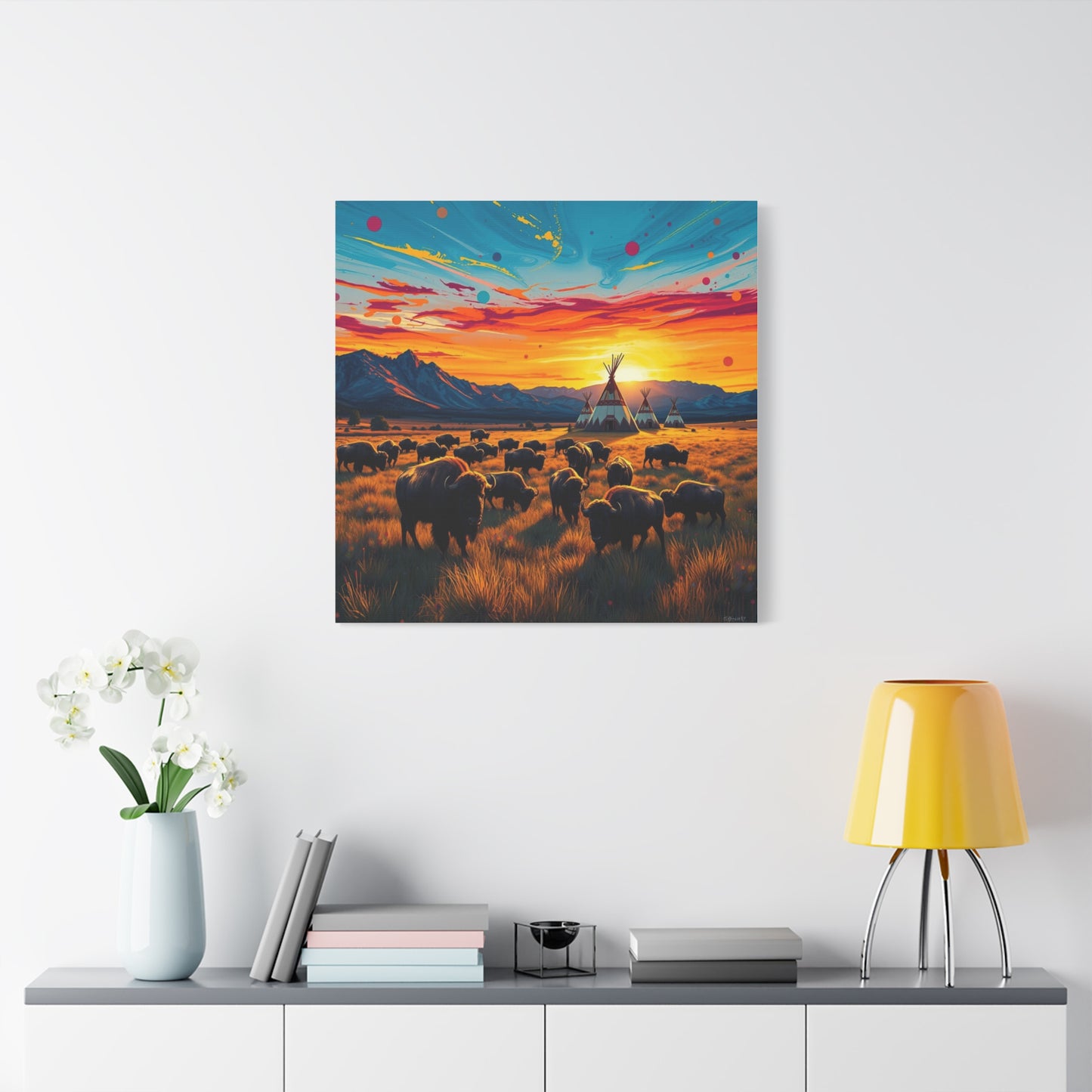 Canvas Print -Where the Buffalo Roam Wall Art