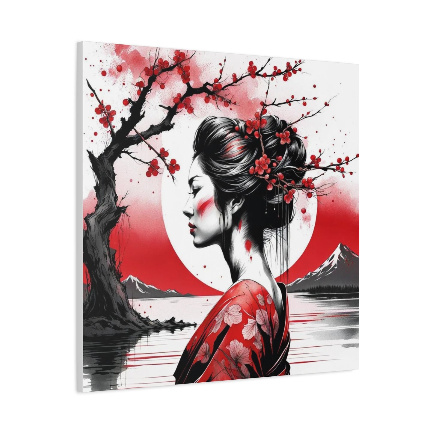 Beautiful Woman Asian Abstract Art