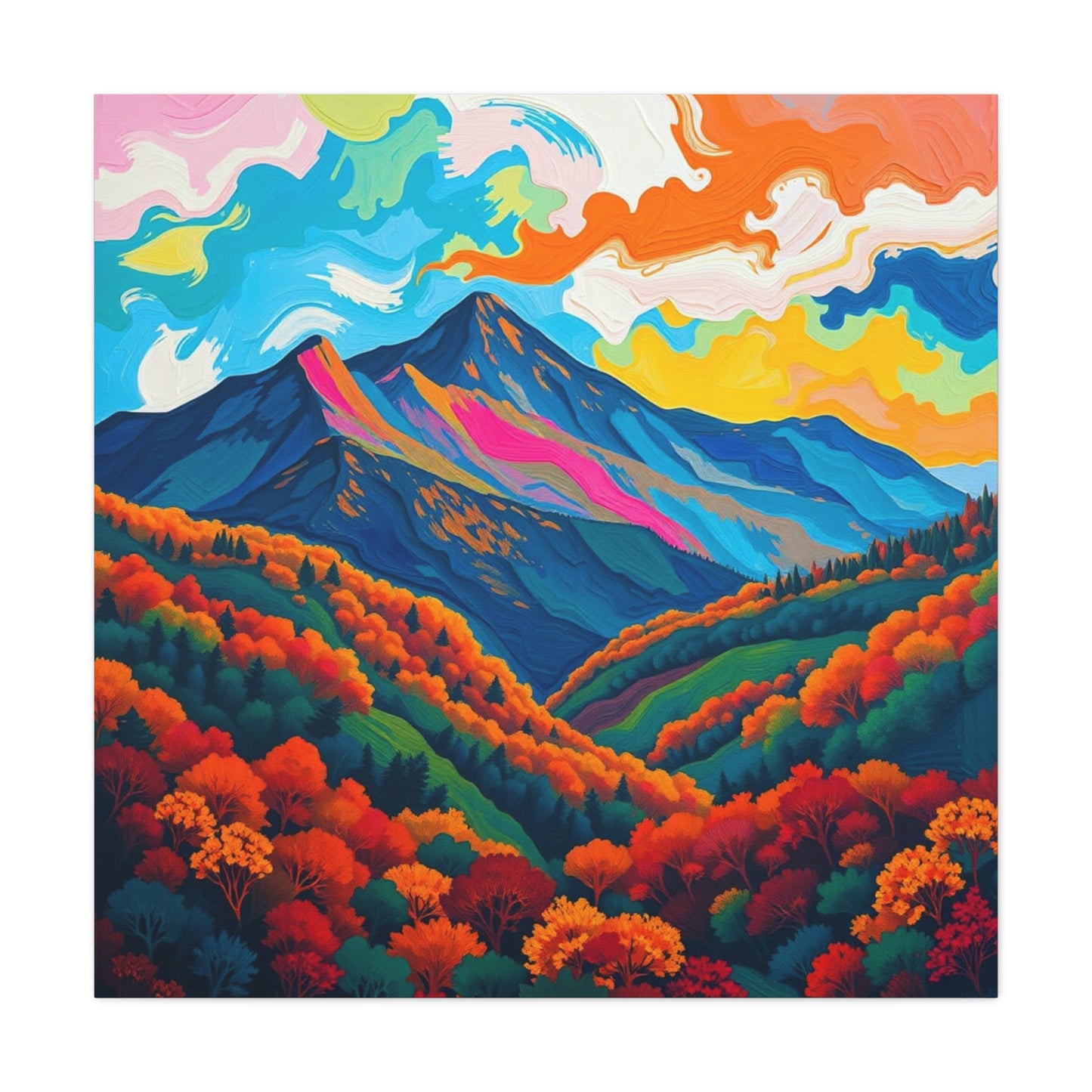 Canvas Wall Art - Abstract Black Hills Scenic