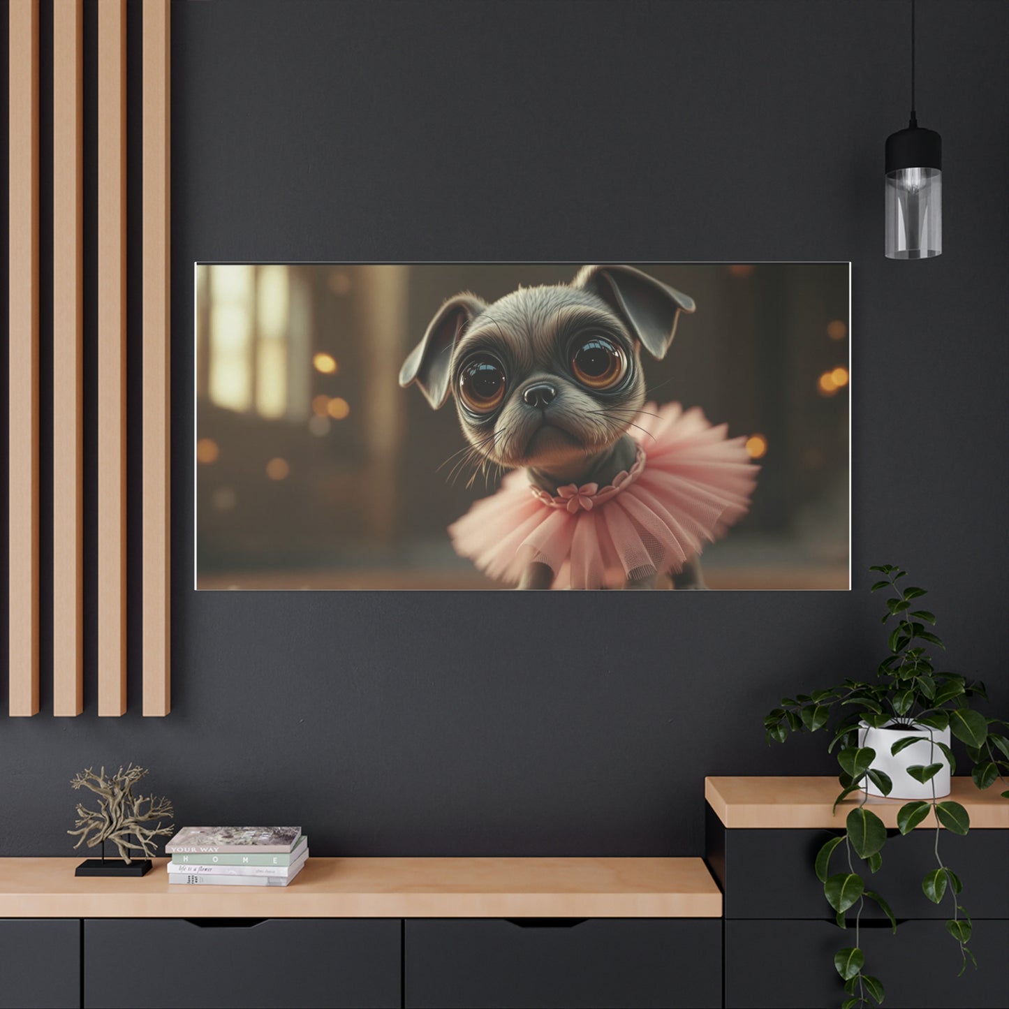 Cute Dog in Pink Tutu Art
