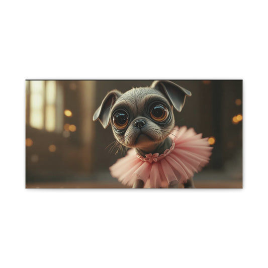 Cute Dog in Pink Tutu Art