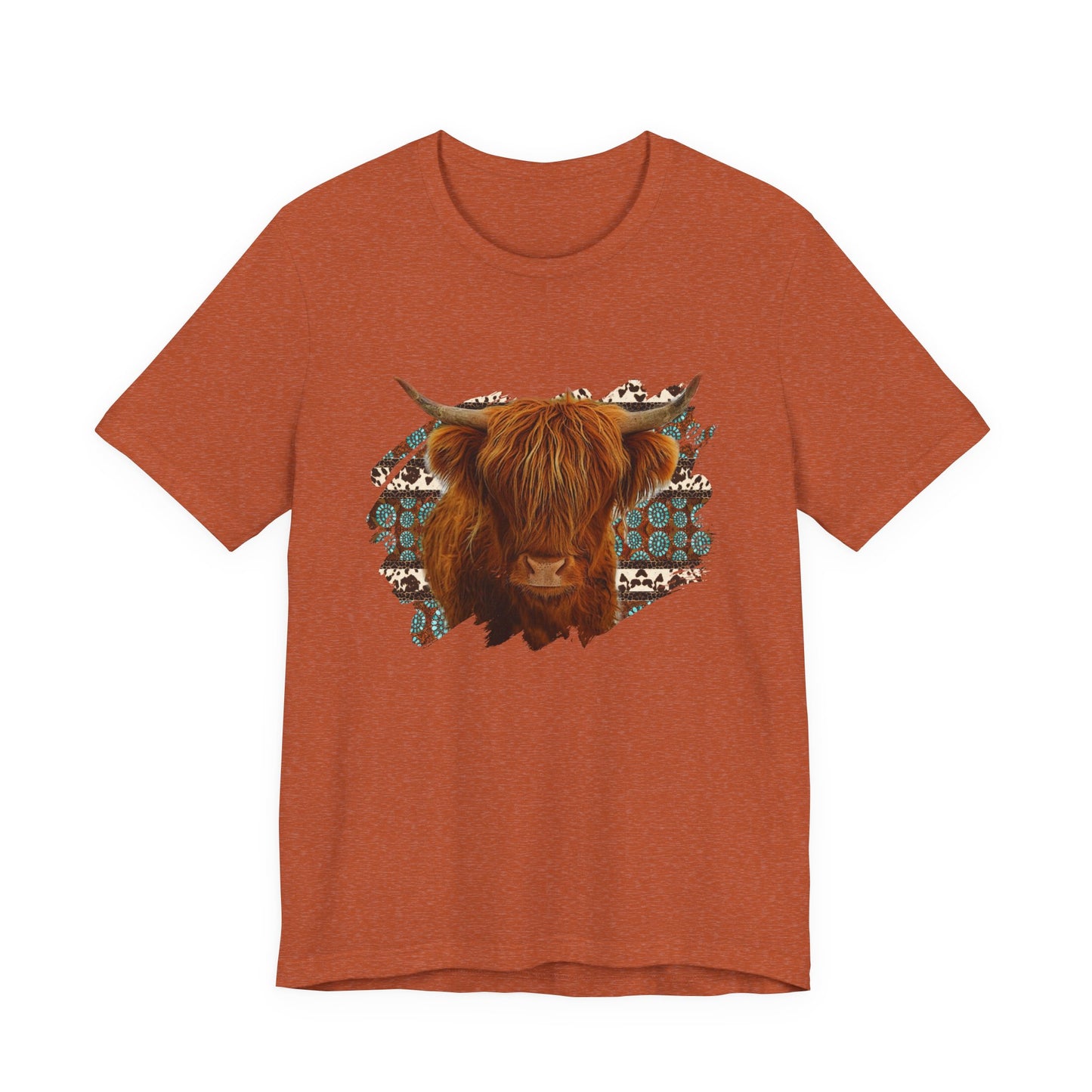 Furry Cow with Turquoise T-Shirt