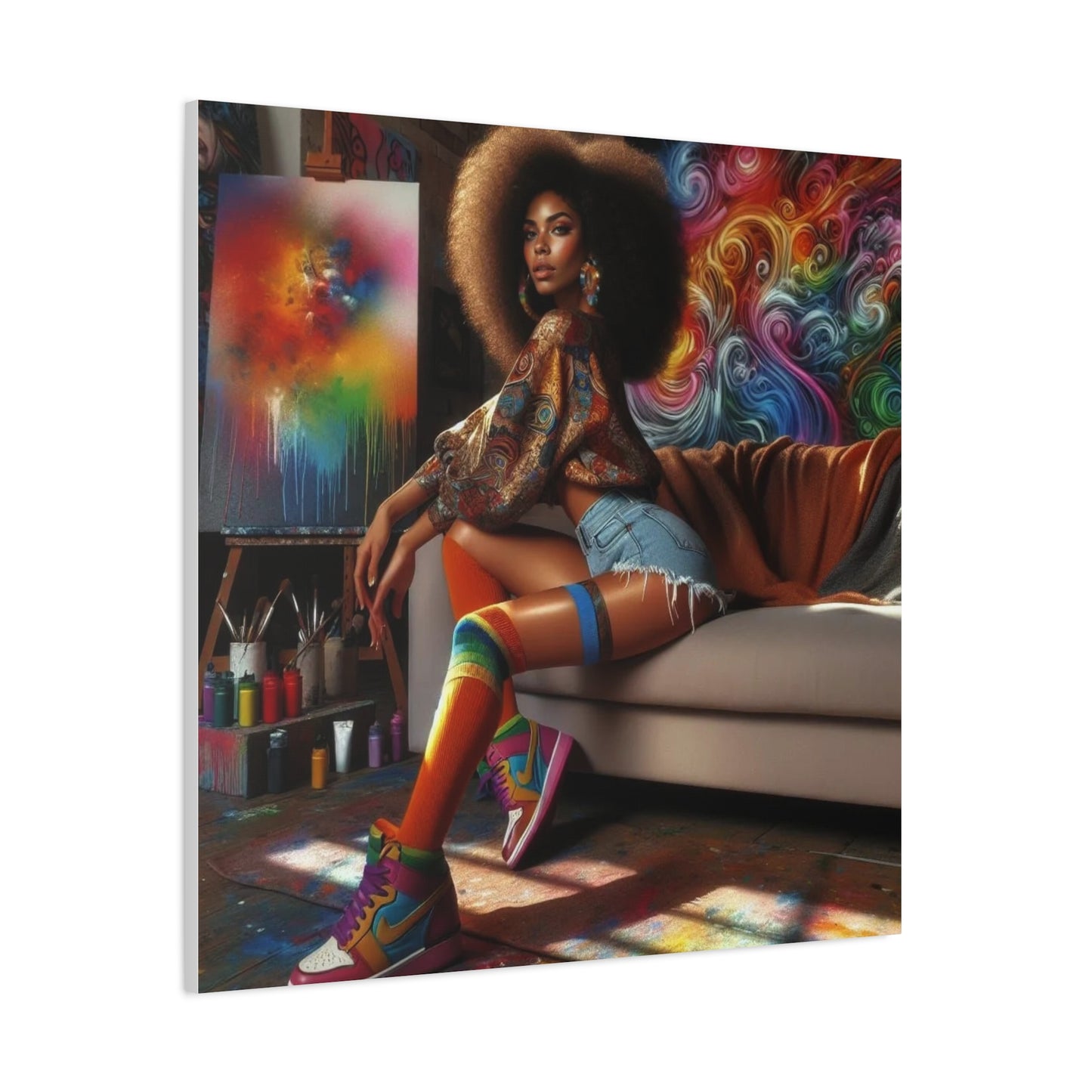 Beautiful Black Woman Canvas Art
