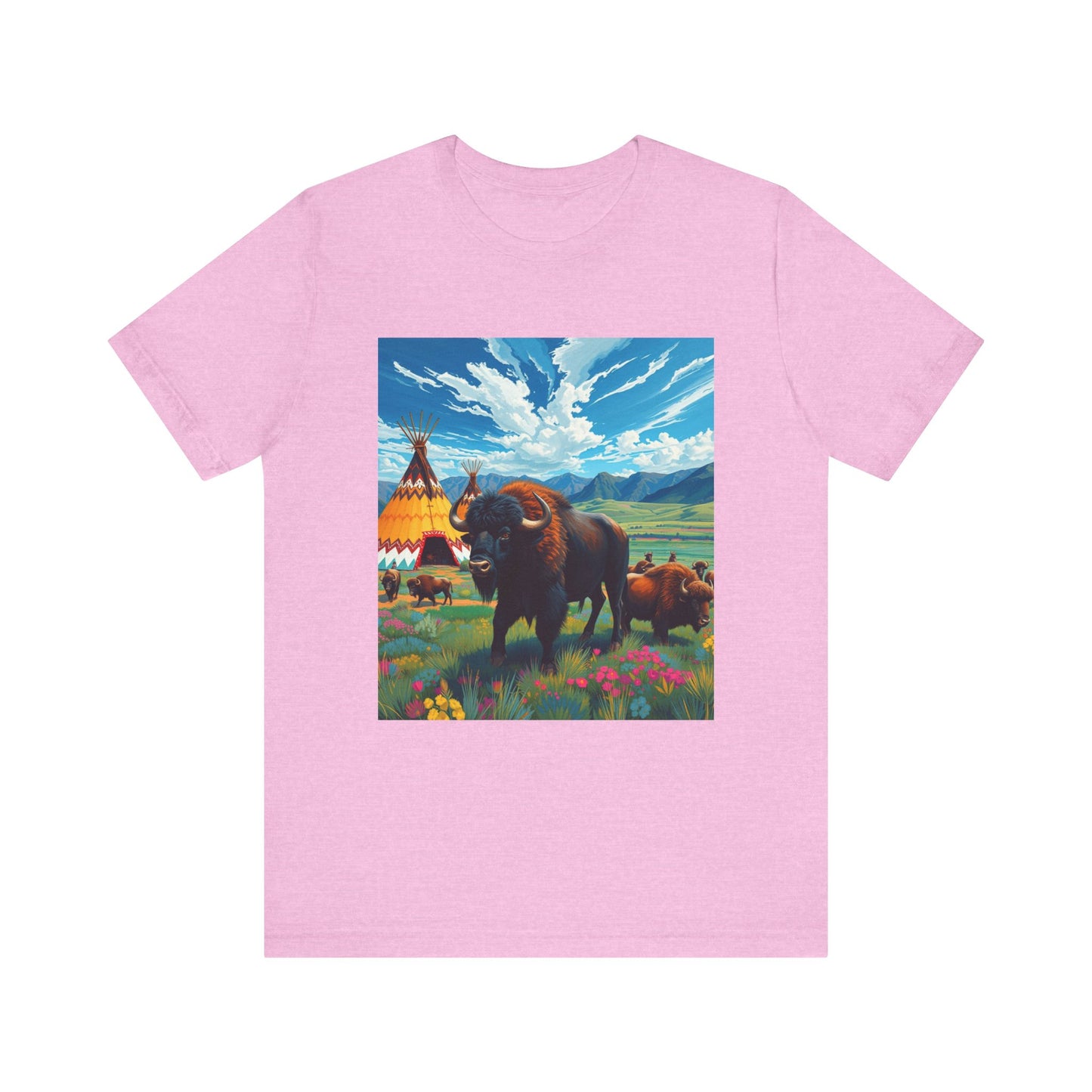 Southwest Abstract Buffalo Tee Shirt