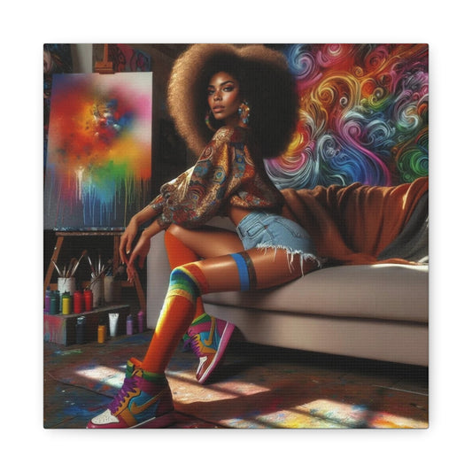 Beautiful Black Woman Canvas Art