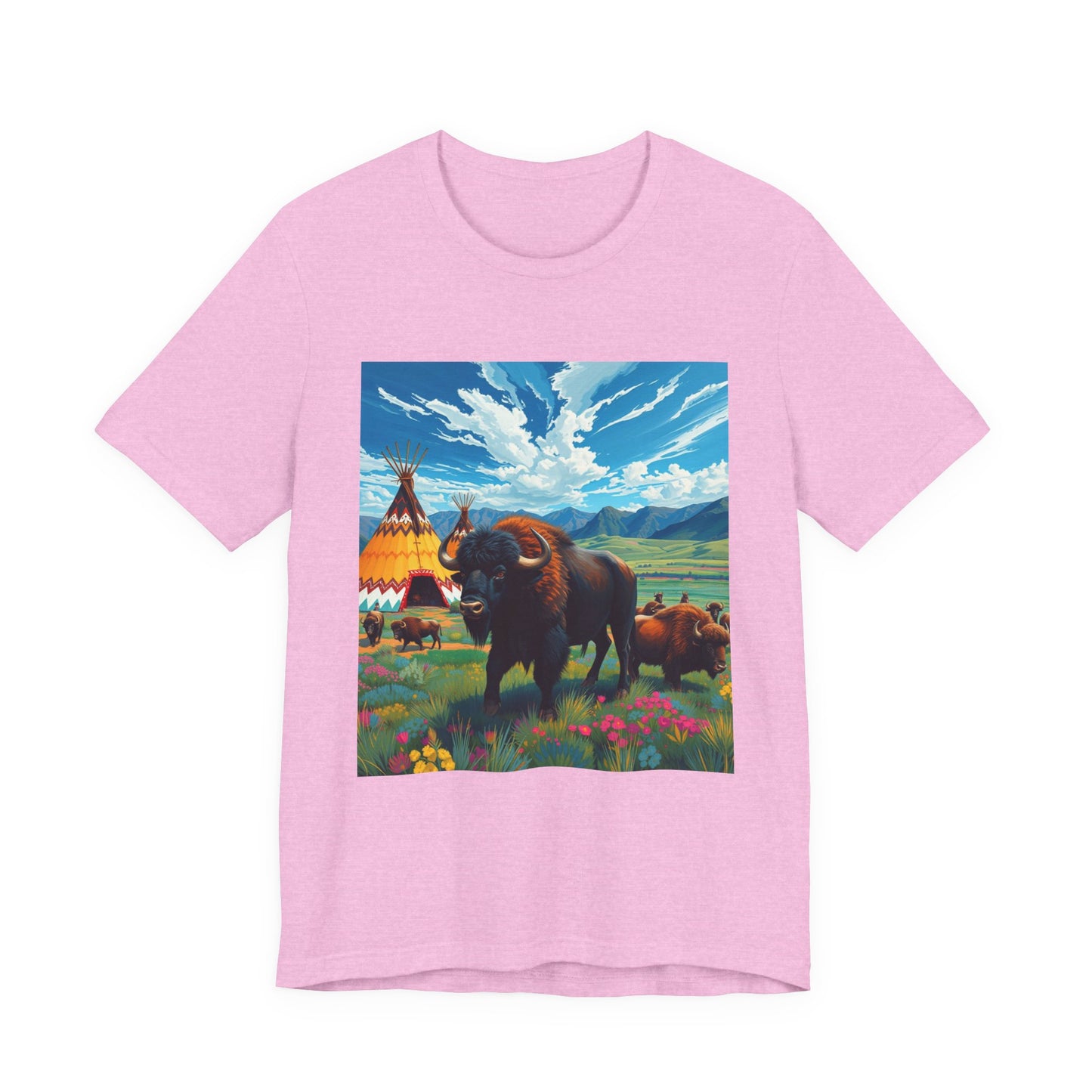 Southwest Abstract Buffalo Tee Shirt