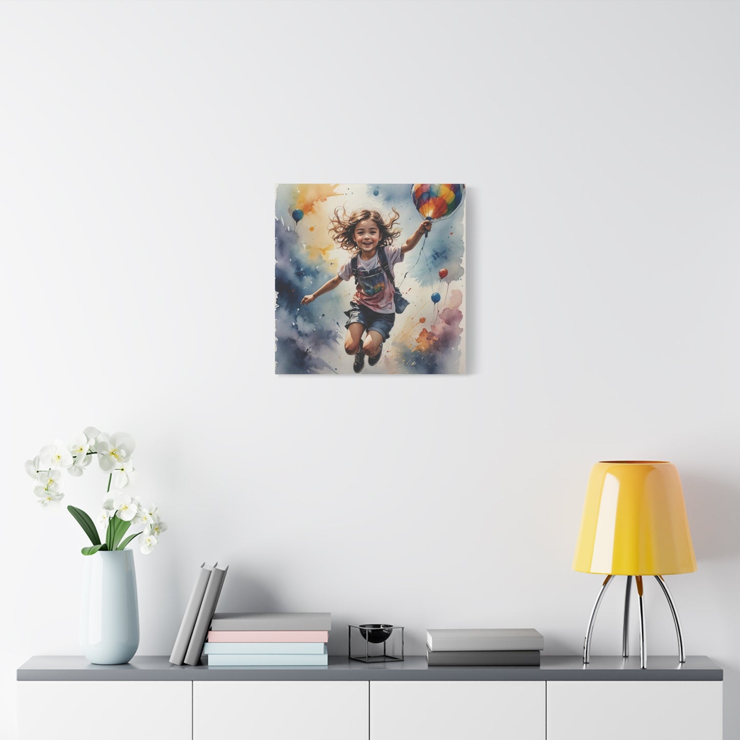 Little Boy with a Balloon Canvas Art - Children's Room Art