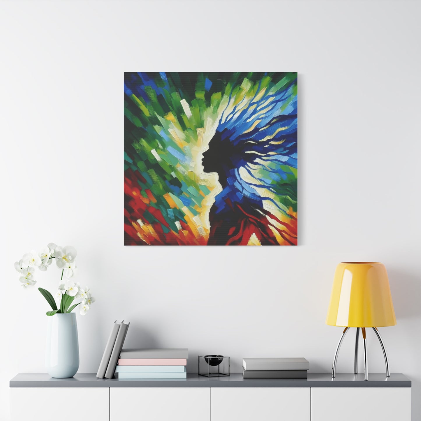 Abstract Man Black Canvas Art