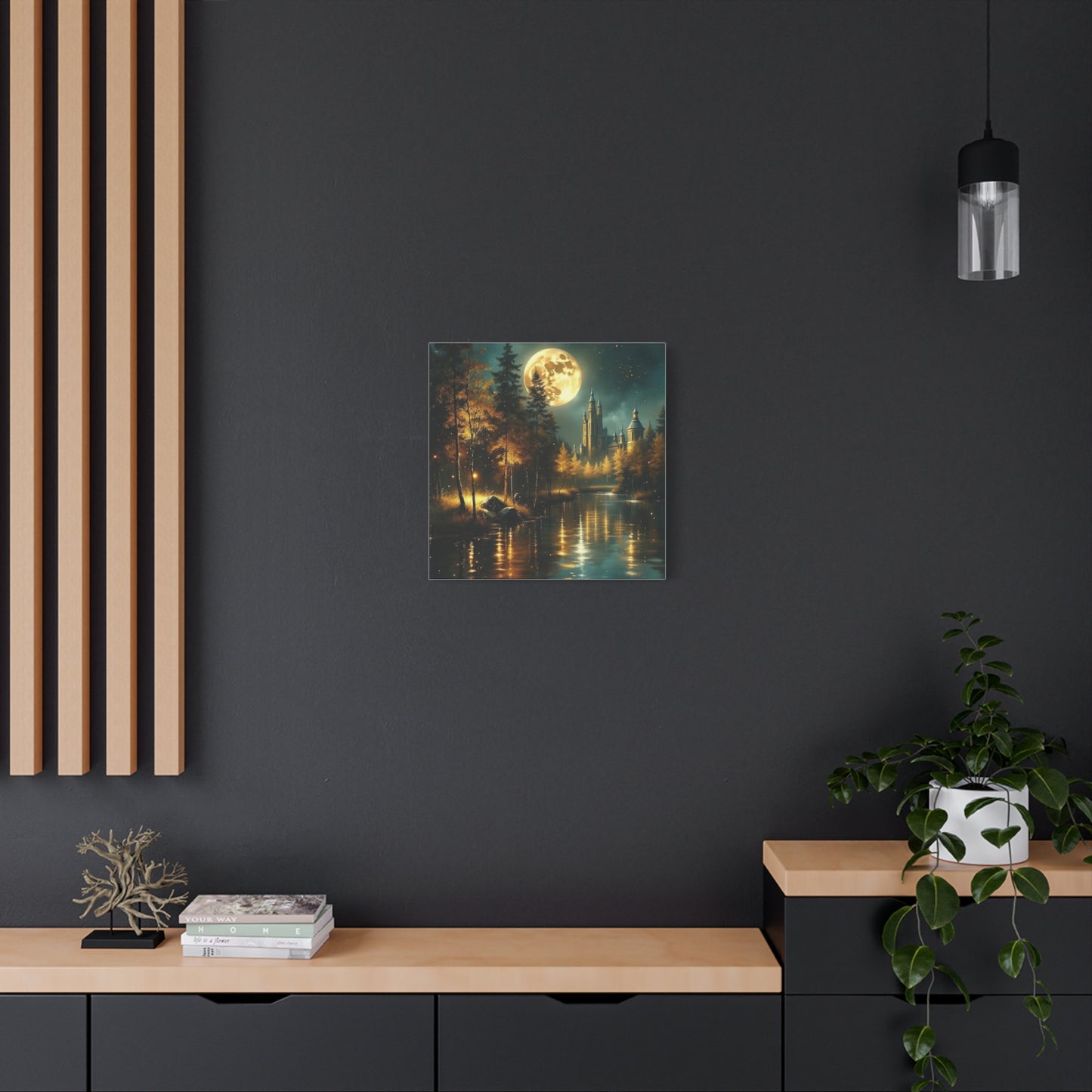 Canvas Print - Moon Over the Castle Wall Art