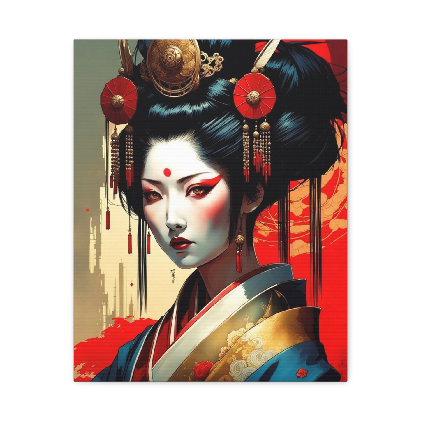 Geisha Asian Abstract Art
