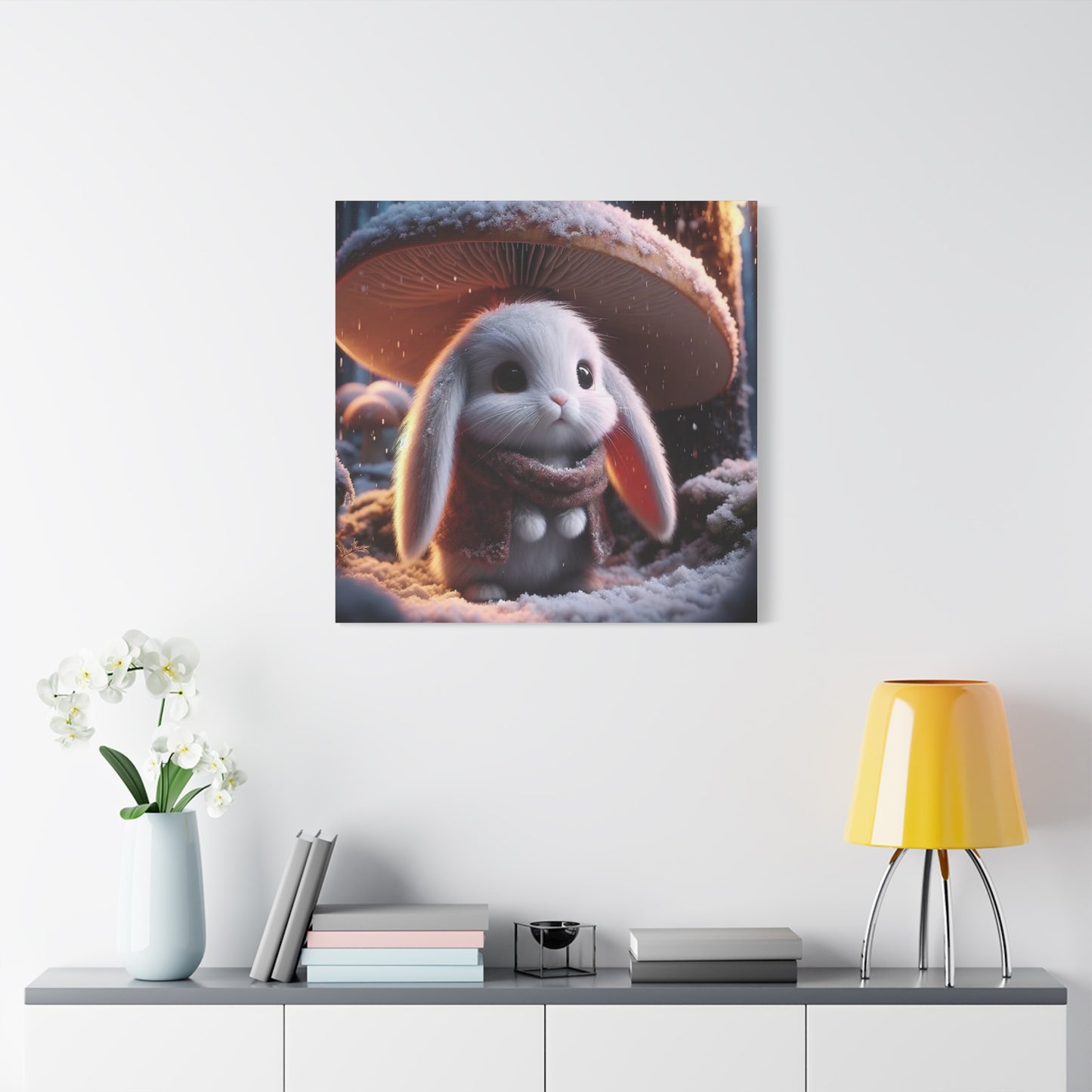Baby Bunny in the Snow Art