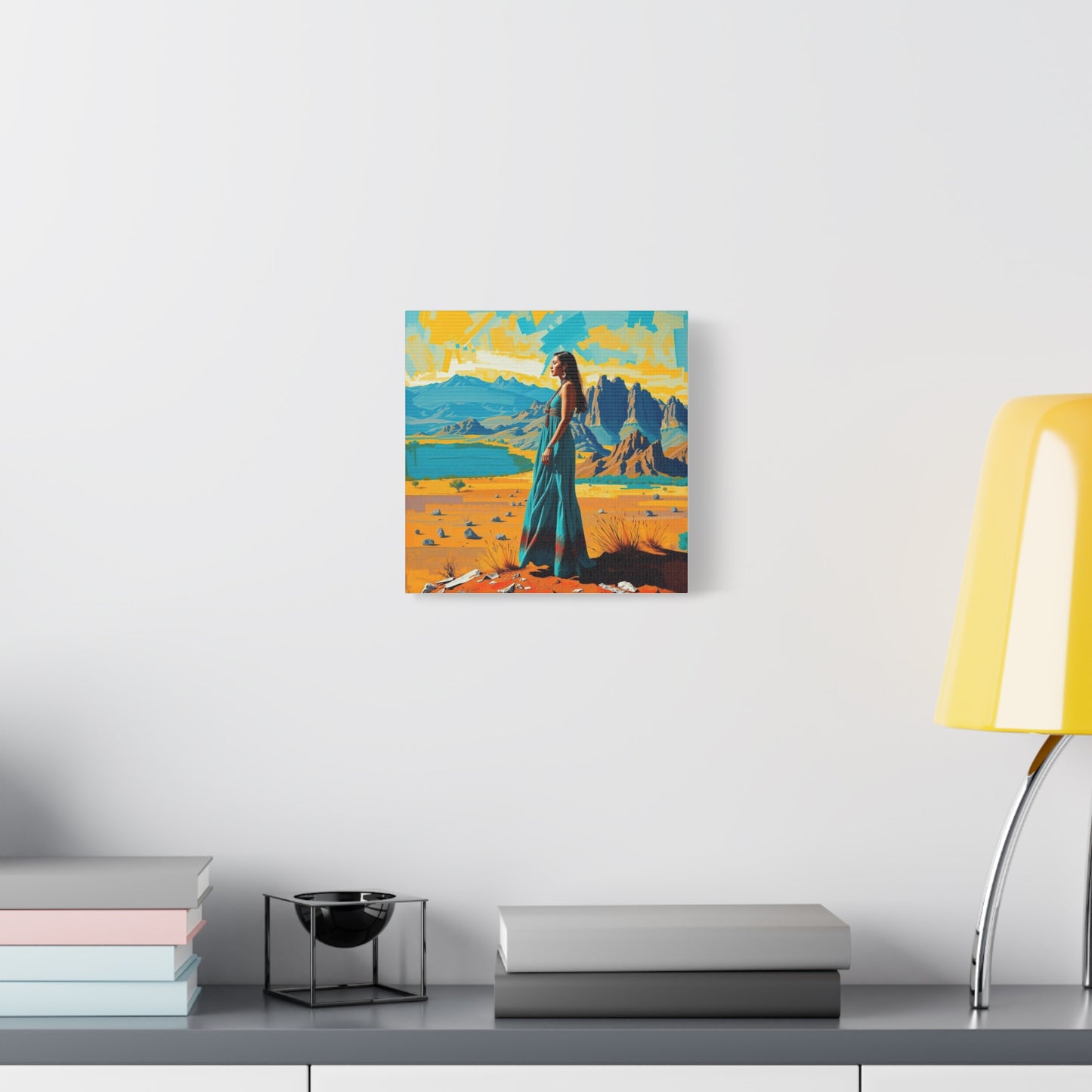 Canvas Print -Vibrant Native American Woman Wall Art