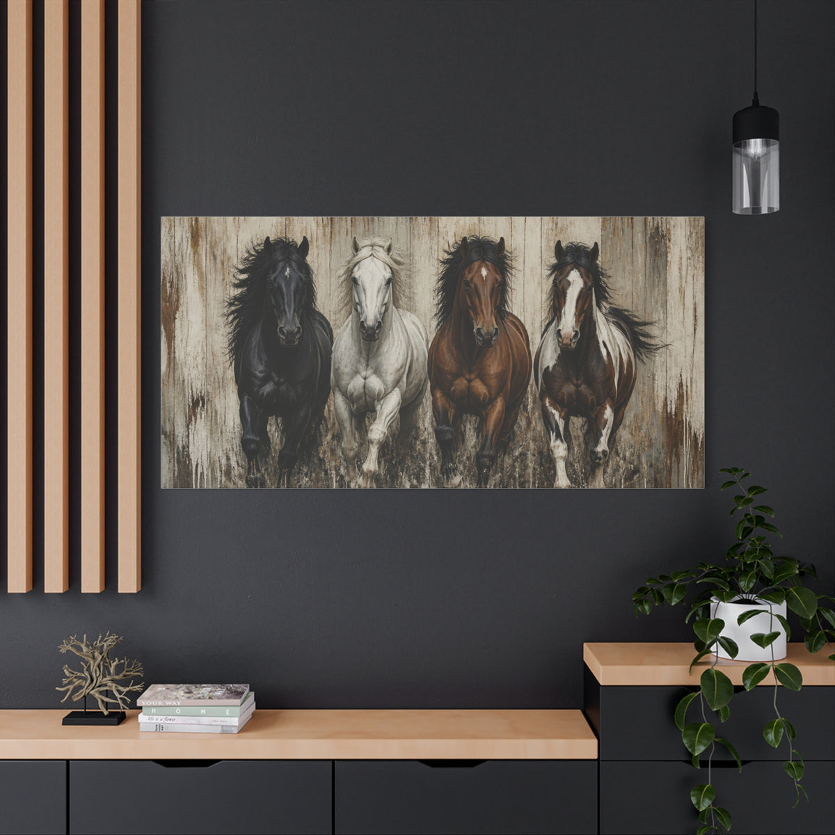 Running Horses Matte Canvas Wall Art — Stretched 1.25"