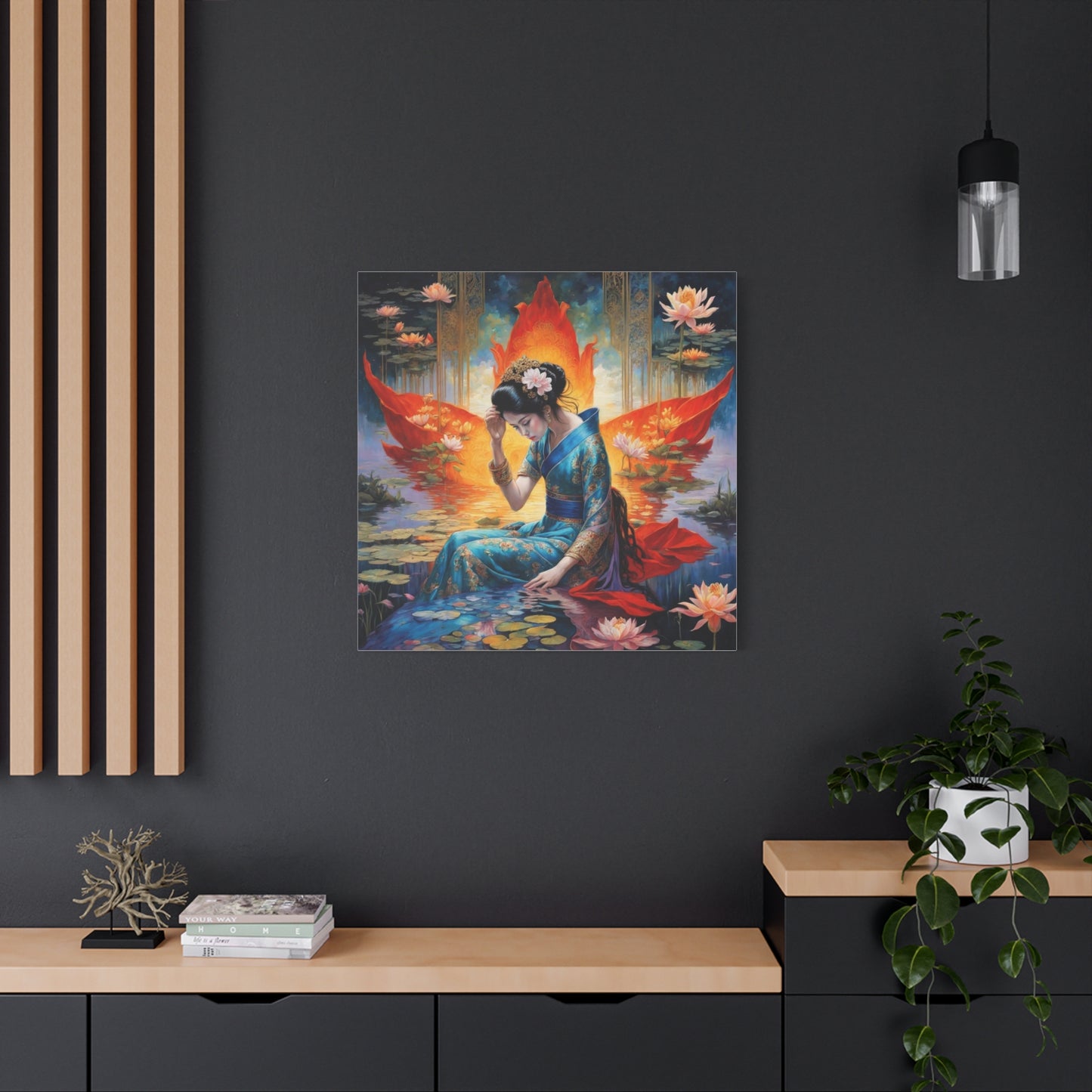 Lady in the Water Asian Abstract Art