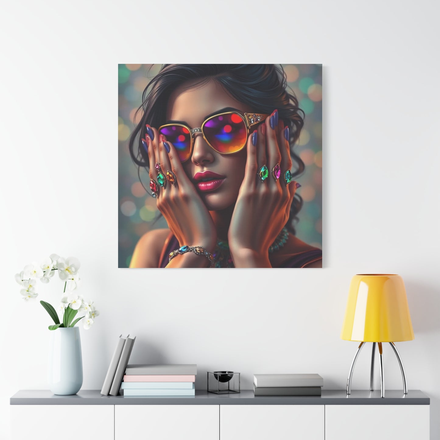 Lady in Jewels Abstract Art