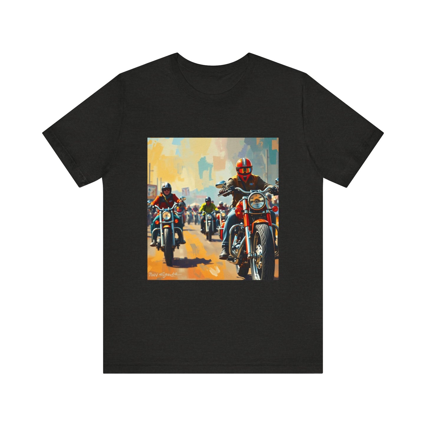 Black Hills Bikers in Sturgis Abstract Tee 1