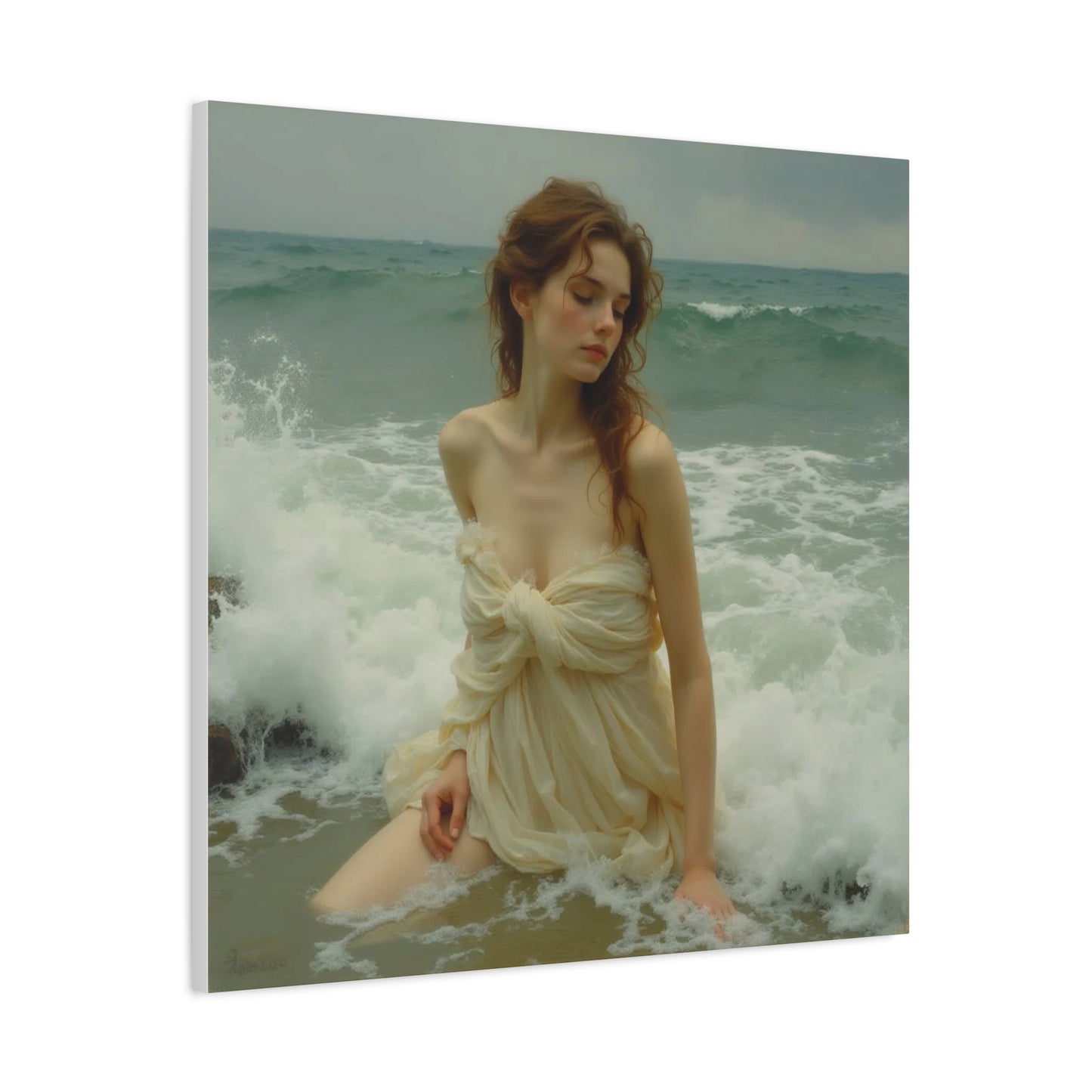 Lady in the Waves Abstract Art