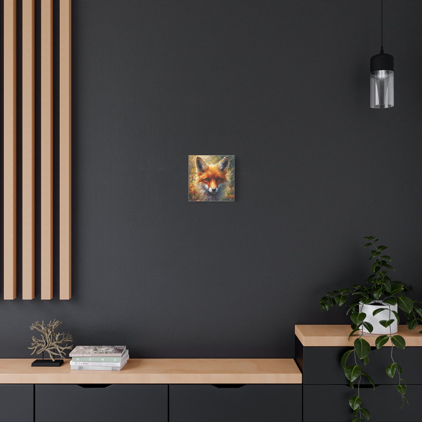 Fox in the Flowers Abstract Art