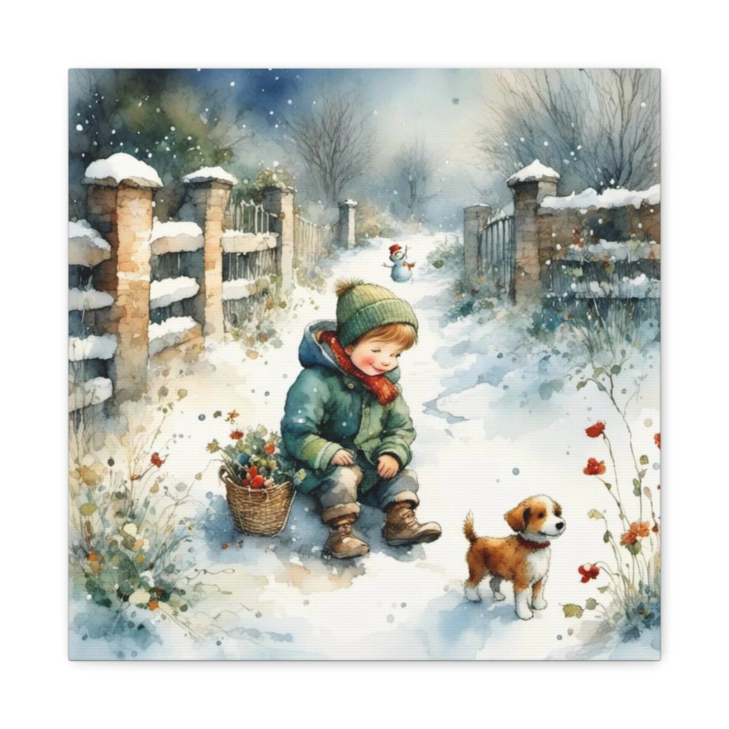 A Boy and His Puppy Art