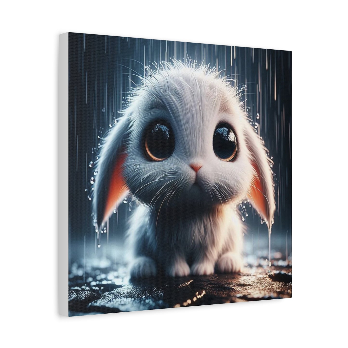 Baby Bunny in the Rain Art