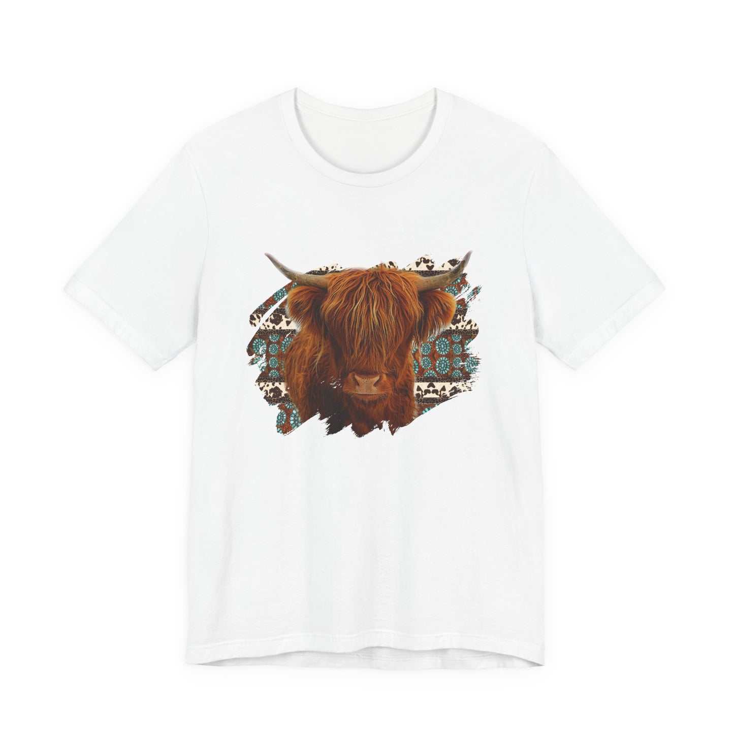 Furry Cow with Turquoise T-Shirt