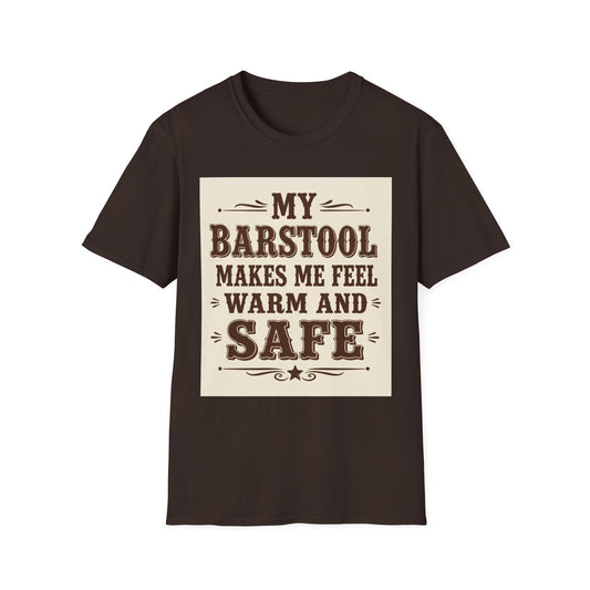 My Barstool Makes Me Feel Warm and Safe Western Boho, Unisex T-Shirt,