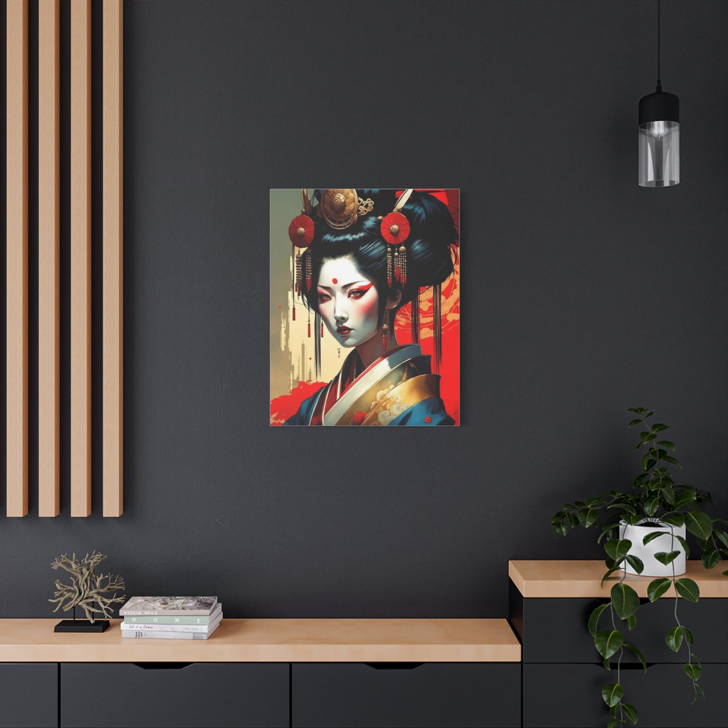 Geisha Asian Abstract Art