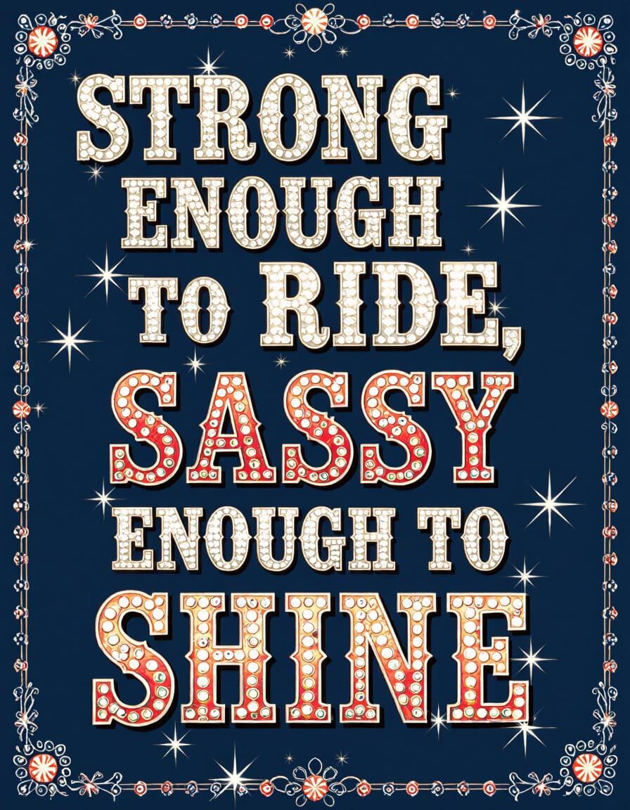 Cowgirl Sayings JPEGs: Strong, Sassy, Sublimation Designs (Set of 5)