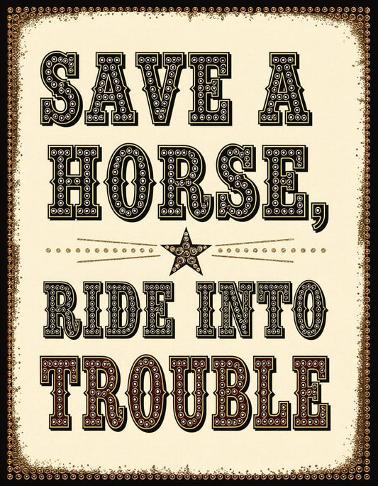 Cowgirl Sayings: Save a Horse Ride Into Trouble (Set of 5) JPEGs for Sublimation