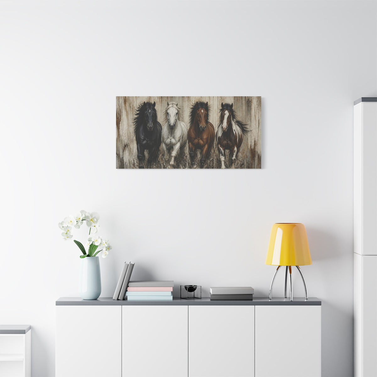 Running Horses Matte Canvas Wall Art — Stretched 1.25"