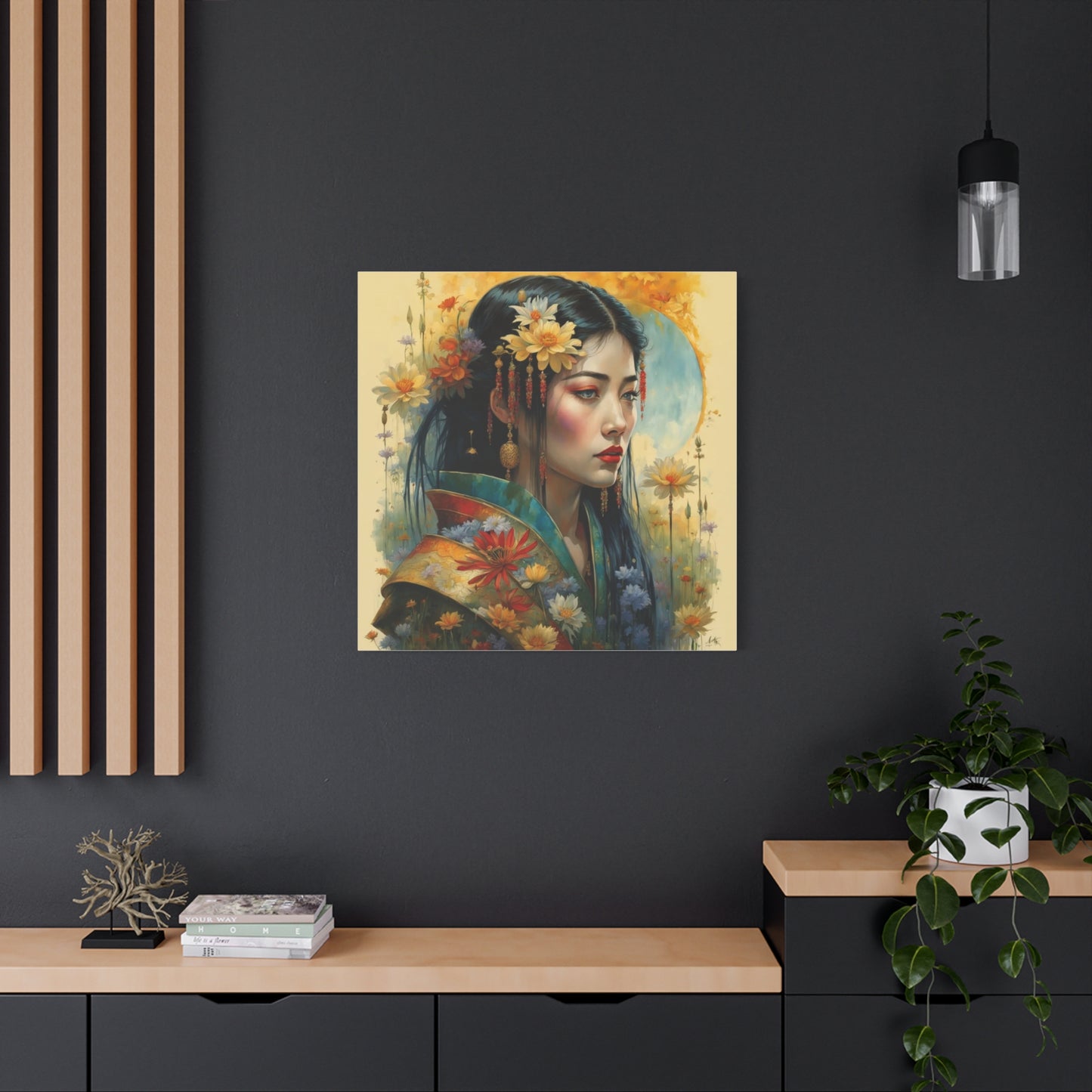 Beautiful Woman Asian Abstract Art