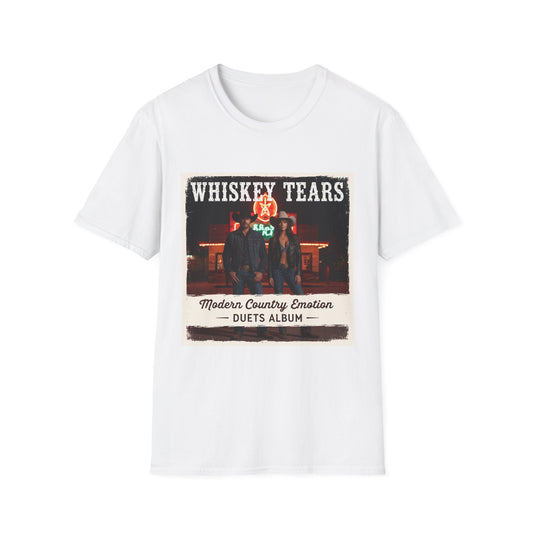 Whiskey Tears Modern Country Emotion Duet Album Cover Western Boho, Unisex T-Shirt,