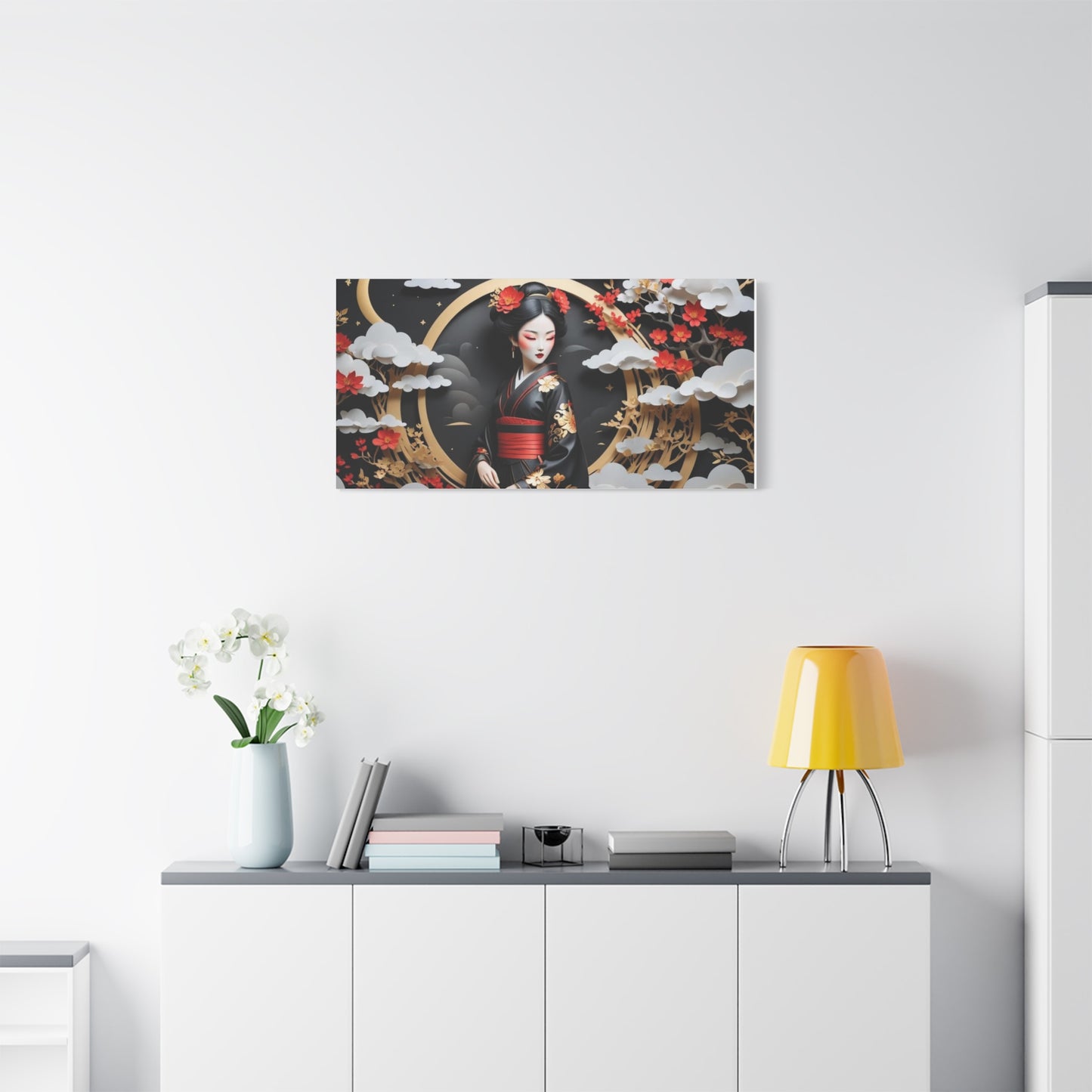 Geisha Asian Abstract Art