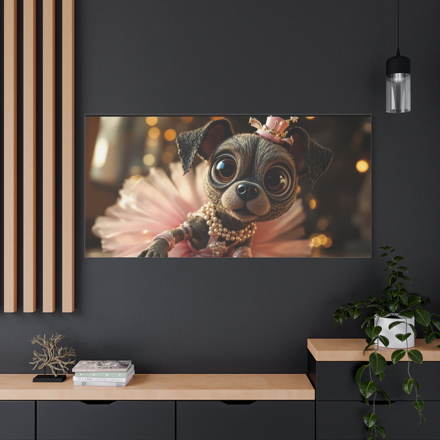 Cute Dog in Pink Tutu Art