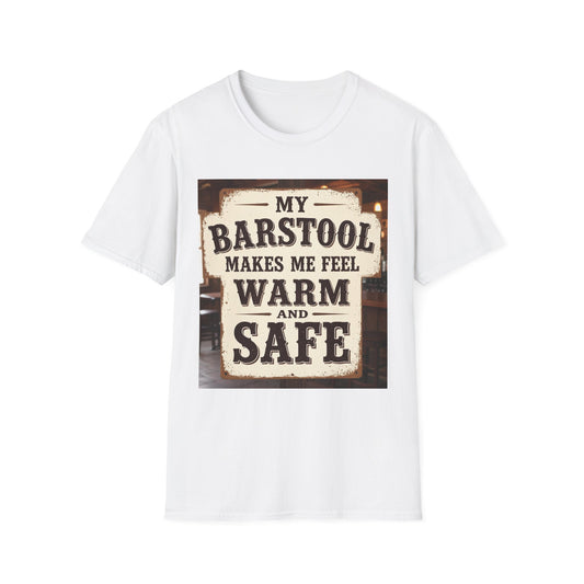 My Barstool Makes Me Feel Warm and Safe Western Boho, Unisex T-Shirt,
