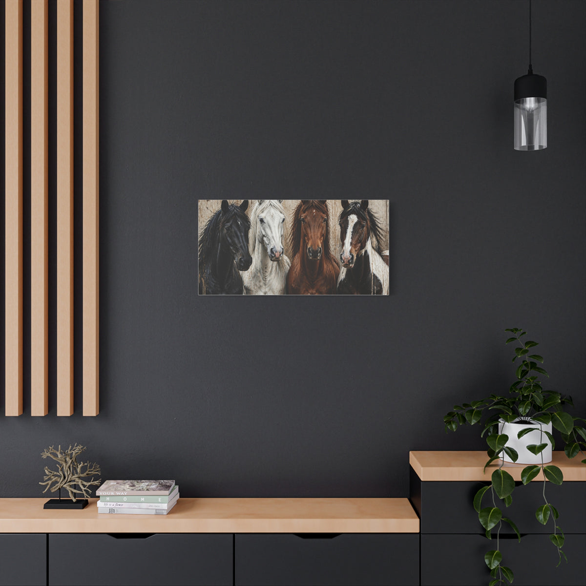Horses Matte Canvas Wall Art — Stretched 1.25"