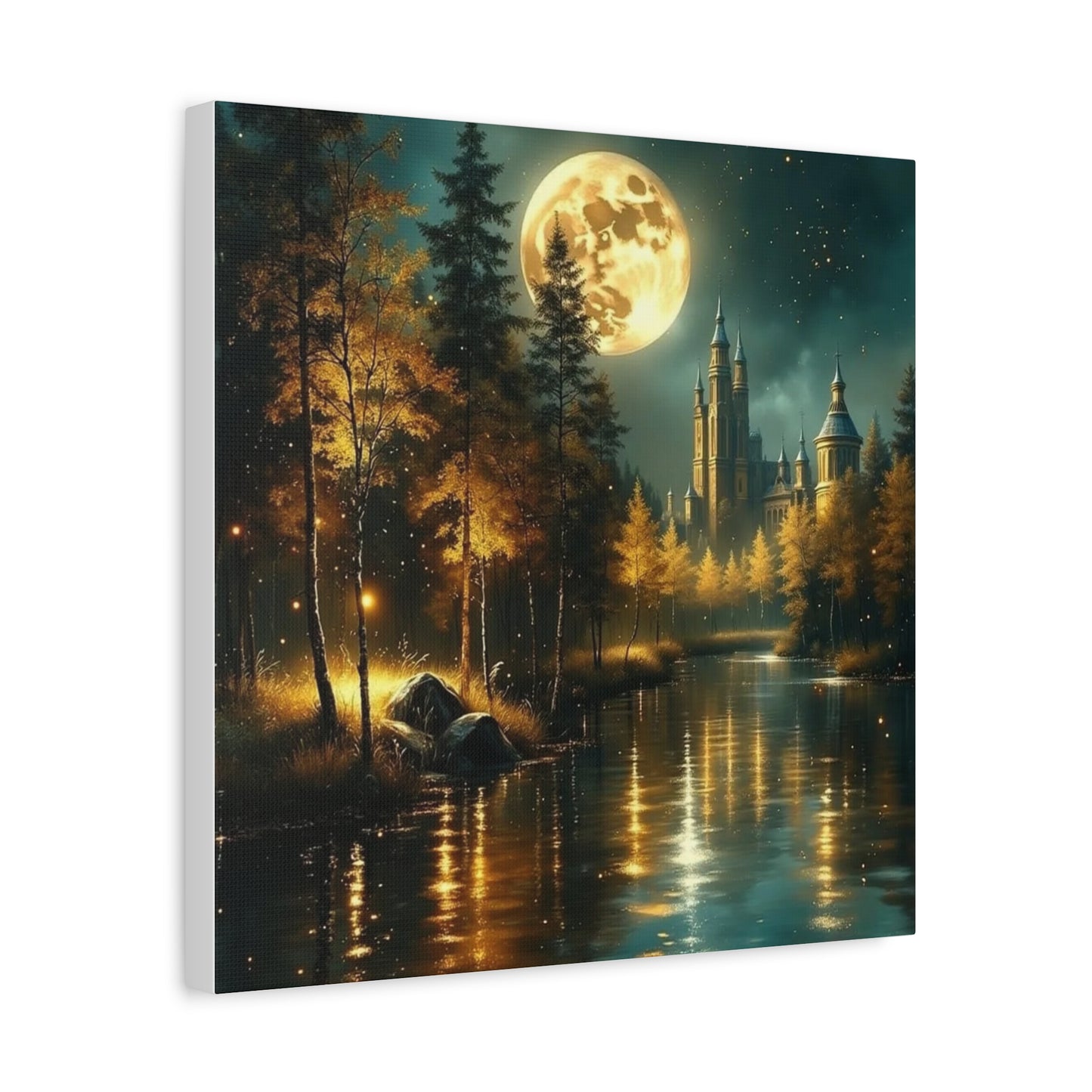 Canvas Print - Moon Over the Castle Wall Art