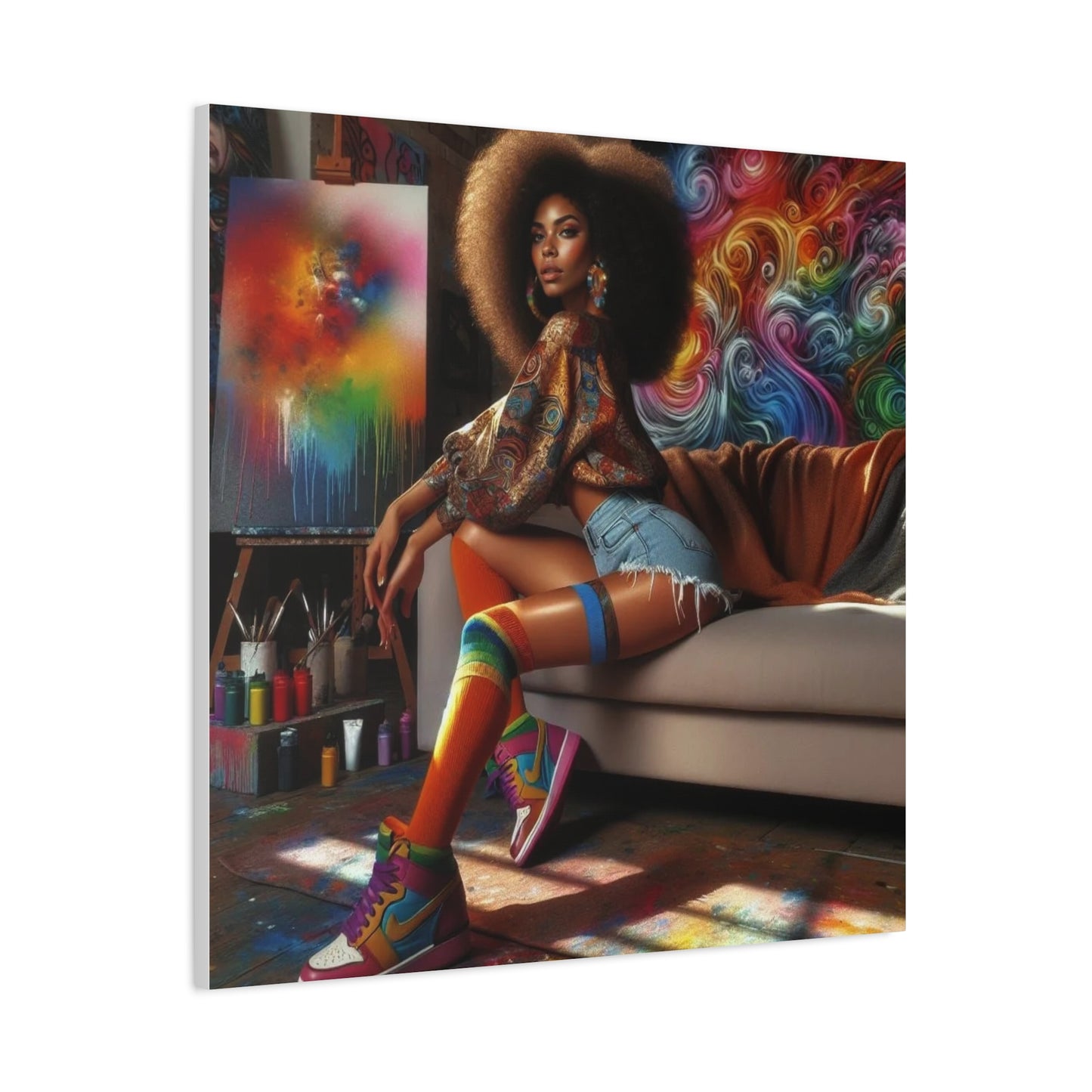 Beautiful Black Woman Canvas Art