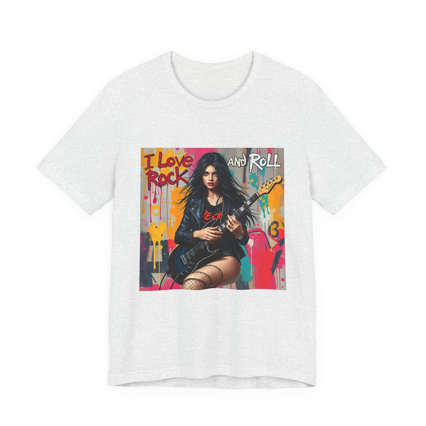 I Love Rock and Roll Abstract T-Shirt 1