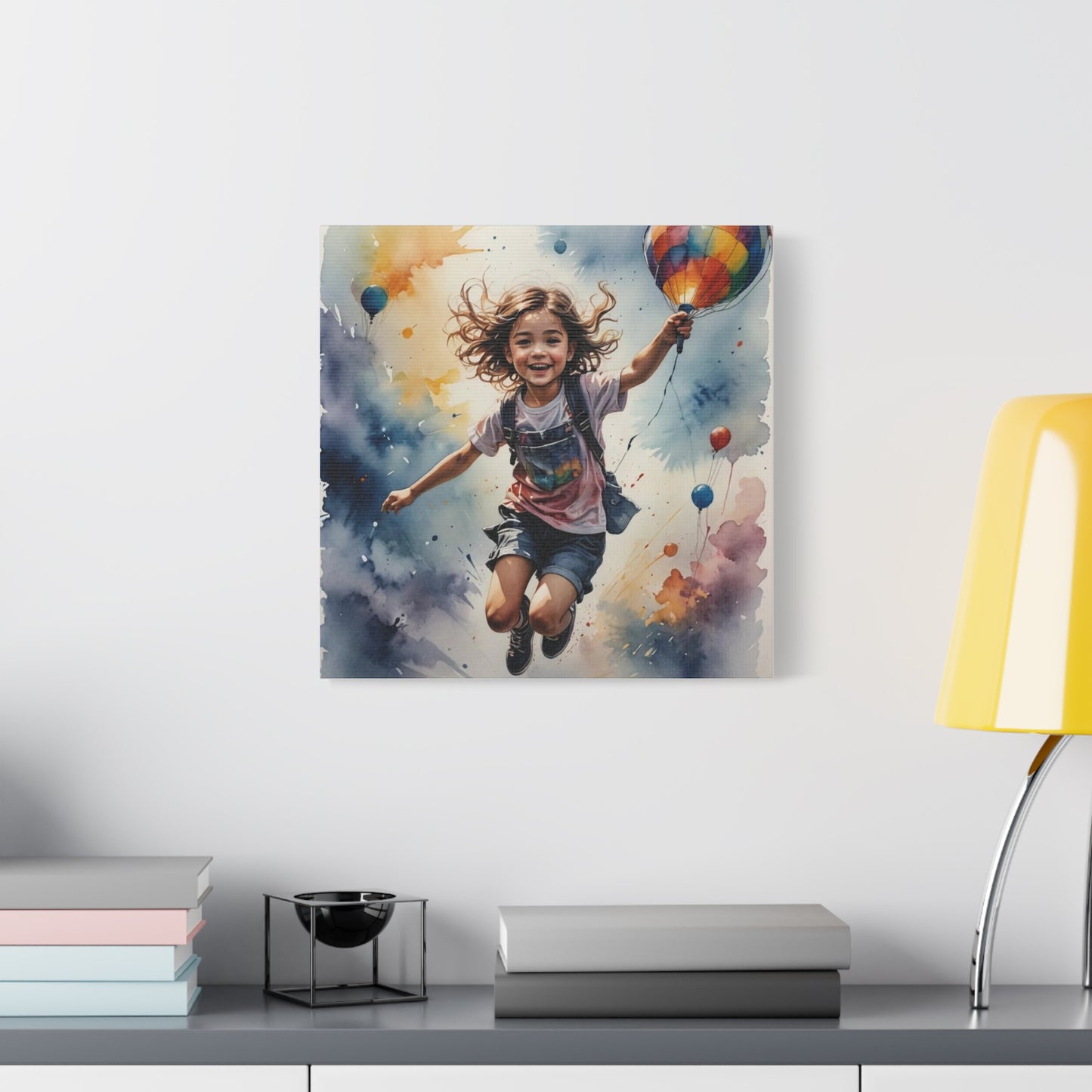 Little Boy with a Balloon Canvas Art - Children's Room Art