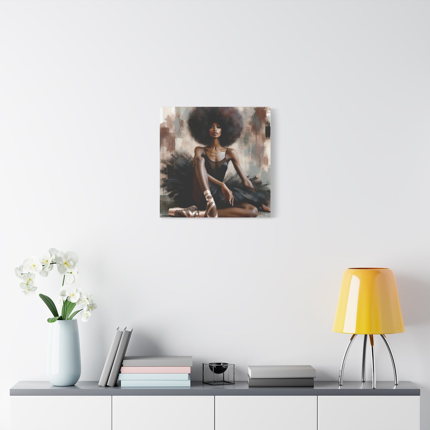 Beautiful Black Woman Ballerina Canvas Art