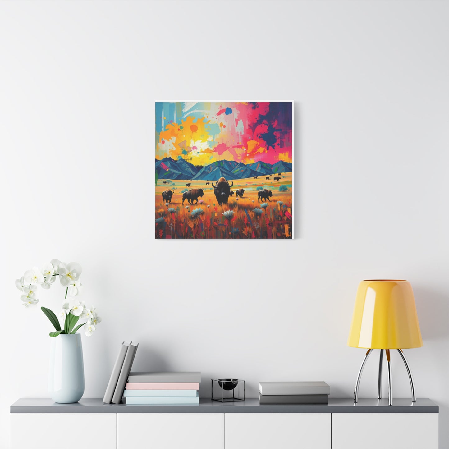 Canvas Print -Abstract Buffalo Wall Art