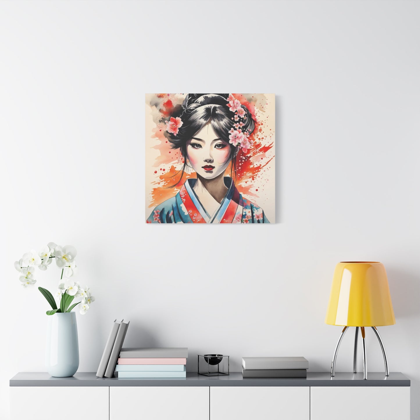 Geisha Asian Abstract Art