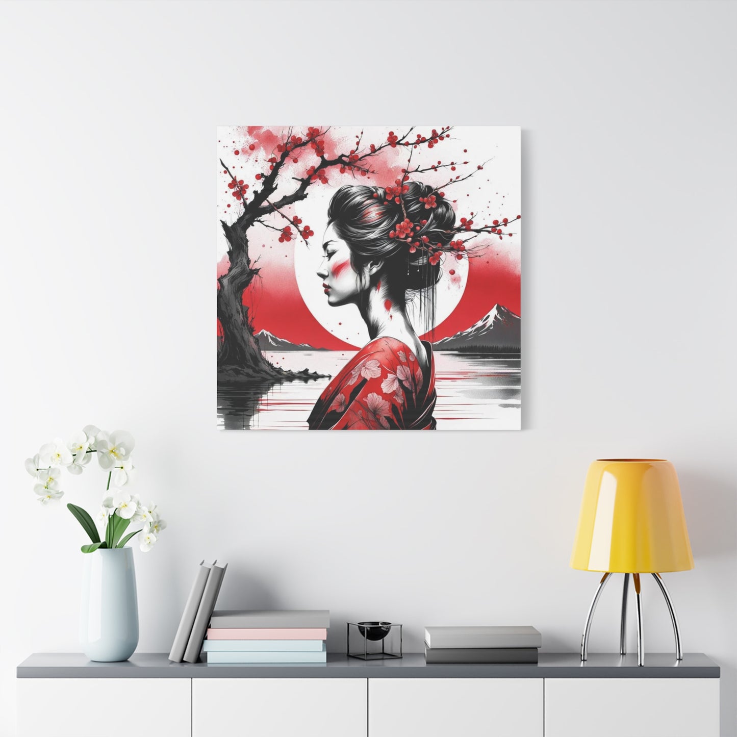 Beautiful Woman Asian Abstract Art
