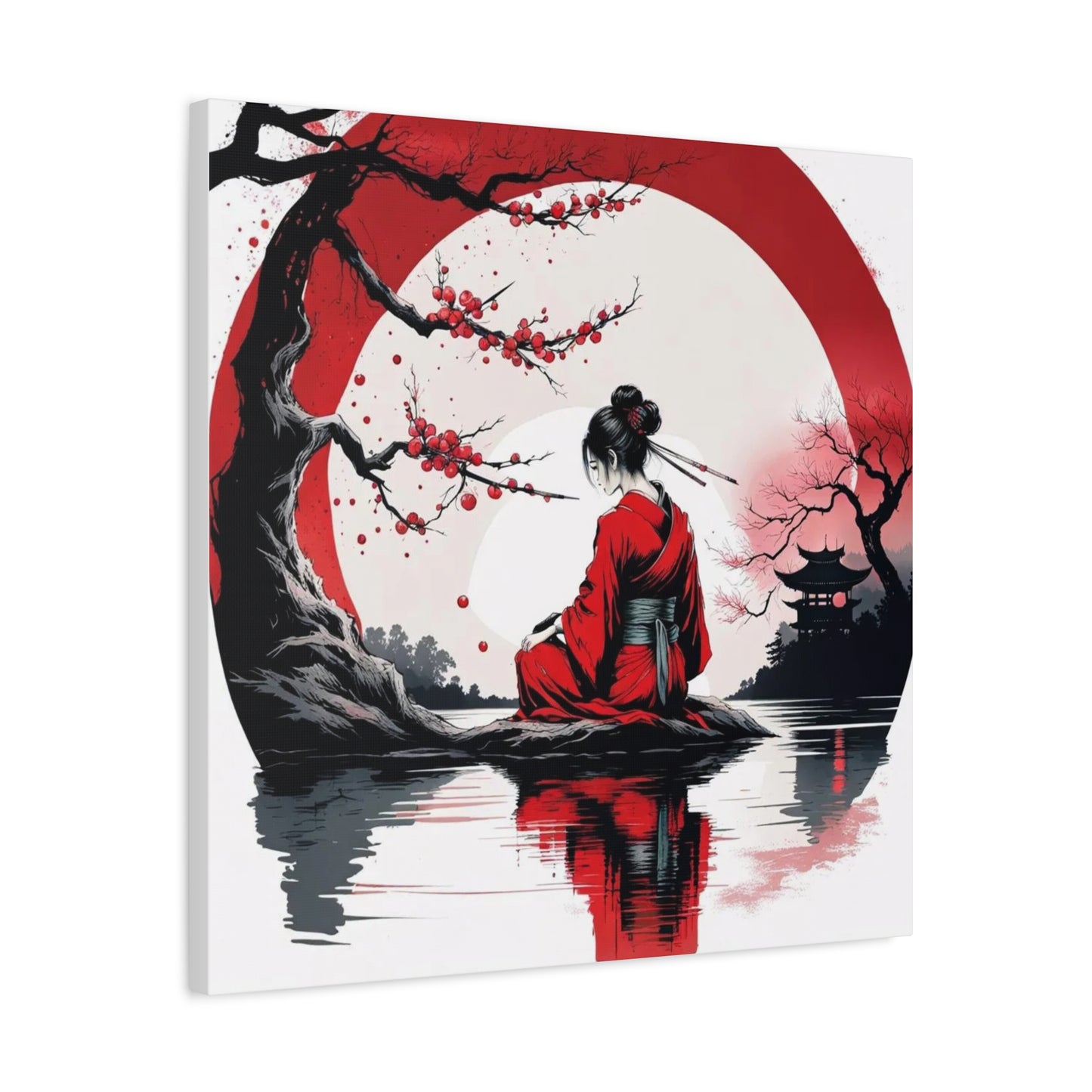 Geisha Asian Abstract Art