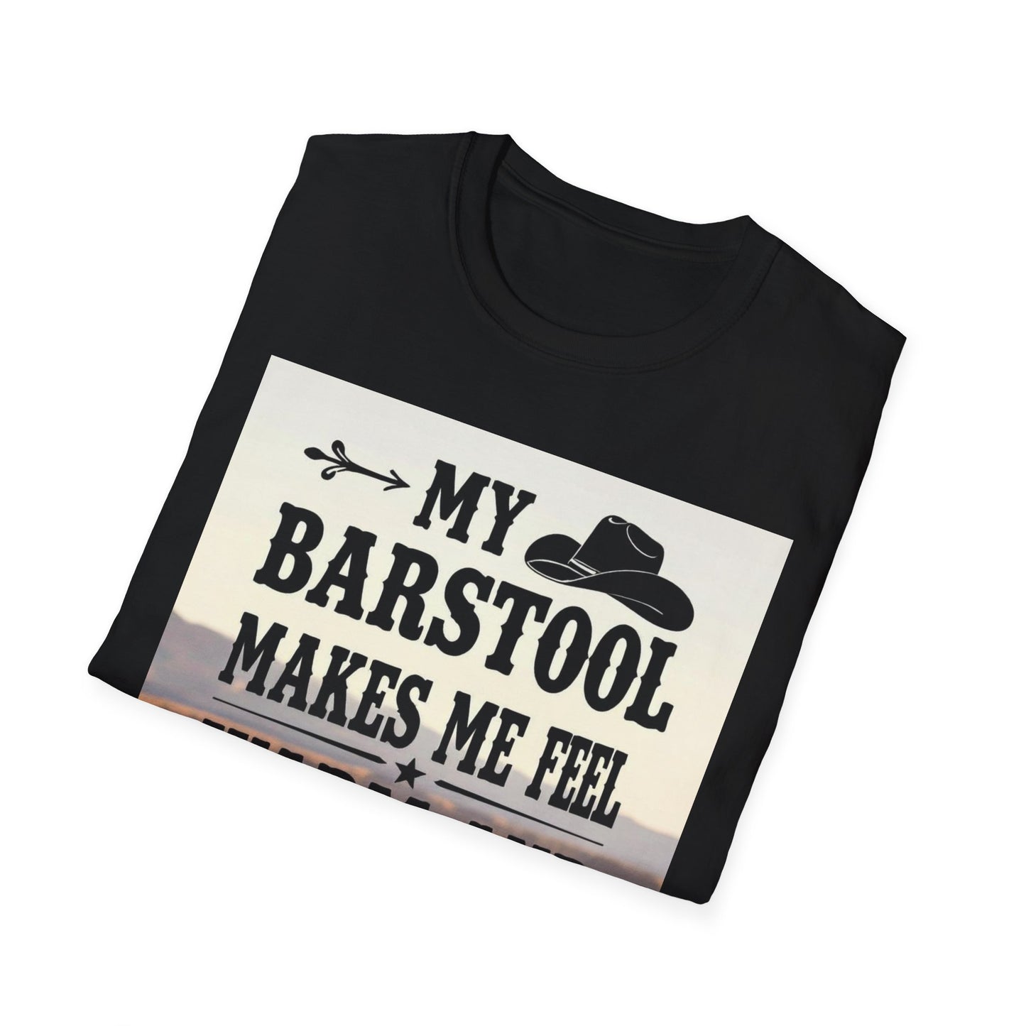 My Barstool Makes Me Feel Warm and Safe Western Boho, Unisex T-Shirt,