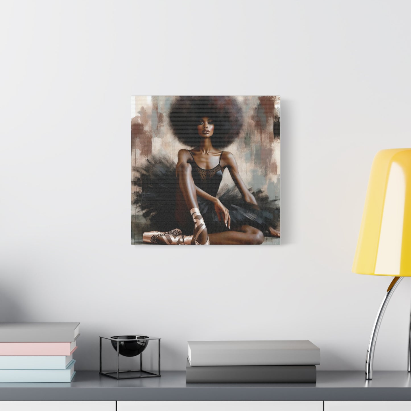 Beautiful Black Woman Ballerina Canvas Art
