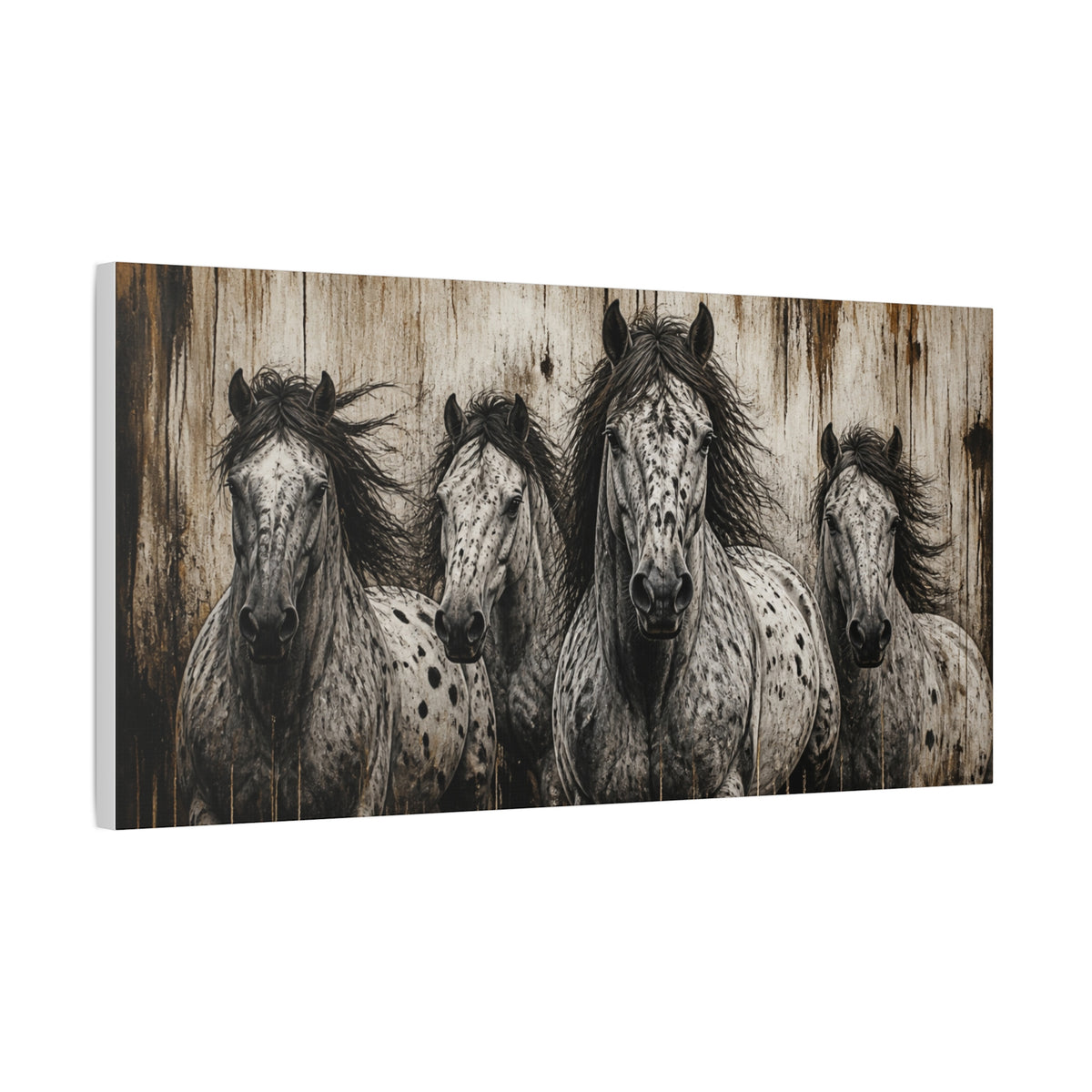 Appaloosa Horses Matte Canvas Wall Art — Stretched 1.25"